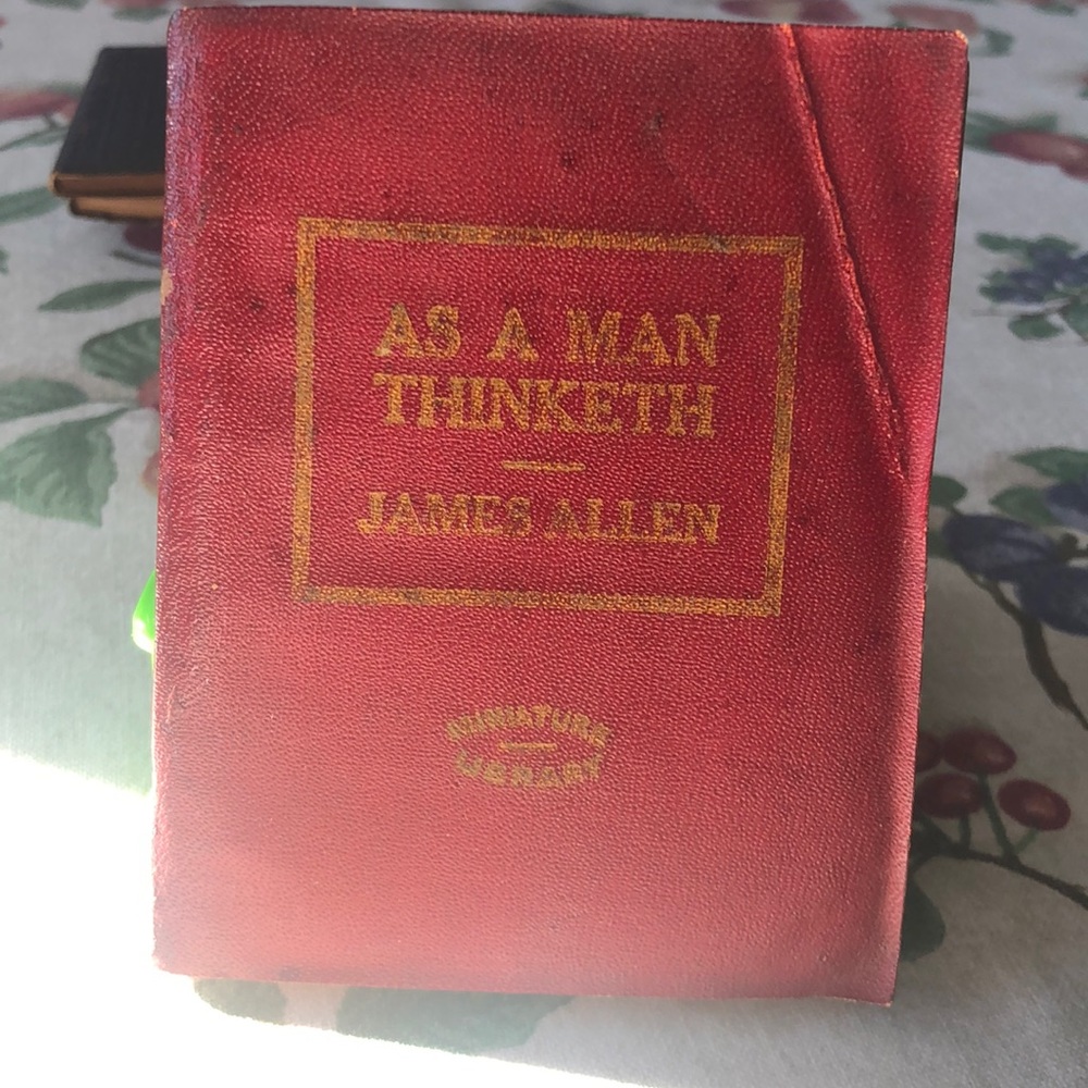 Miniature Leather Library Book